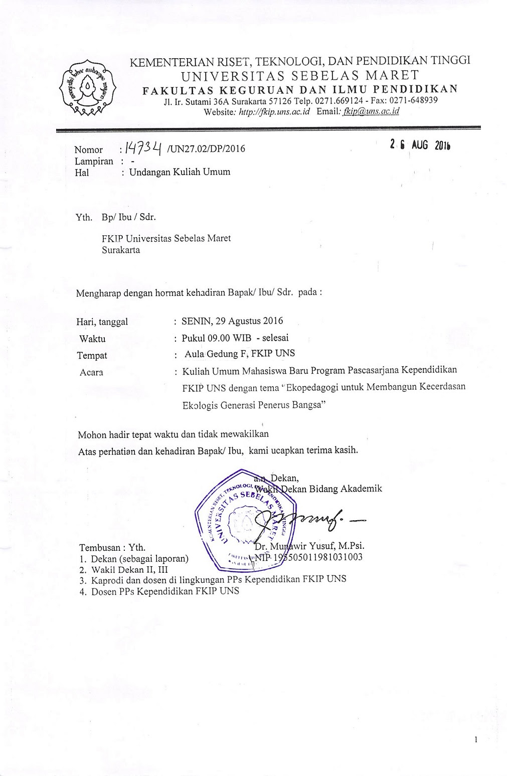 Contoh Undangan Seminar Pendidikan Dalam Bahasa Inggris ...