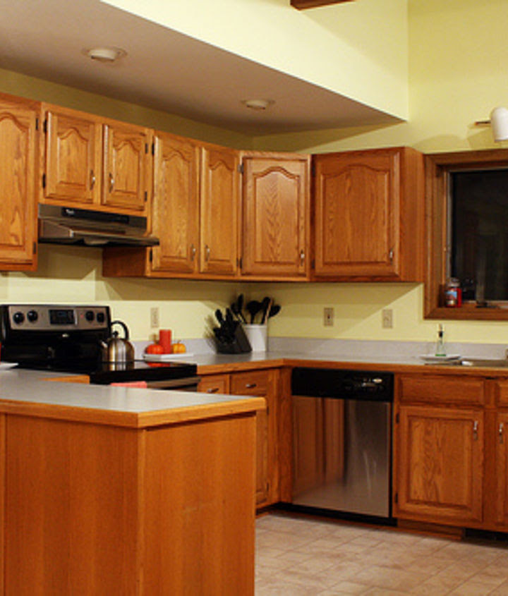 kitchen paint colors with honey oak cabinets - Home Design ...