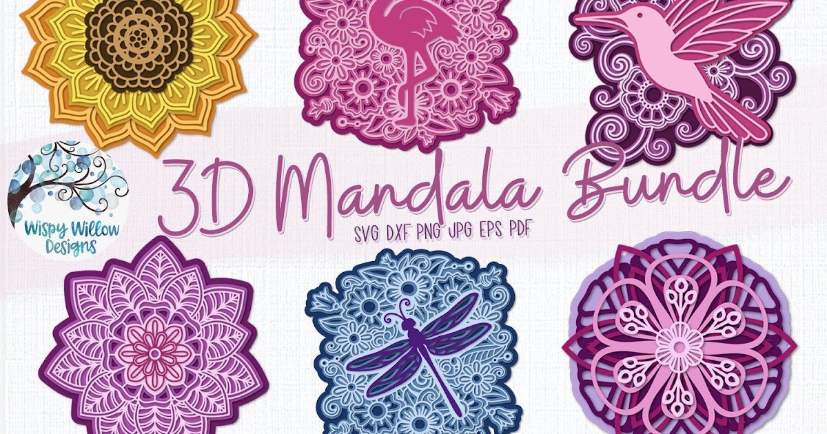 Download Layered 3D Mandala Butterfly Svg - Layered SVG Cut File