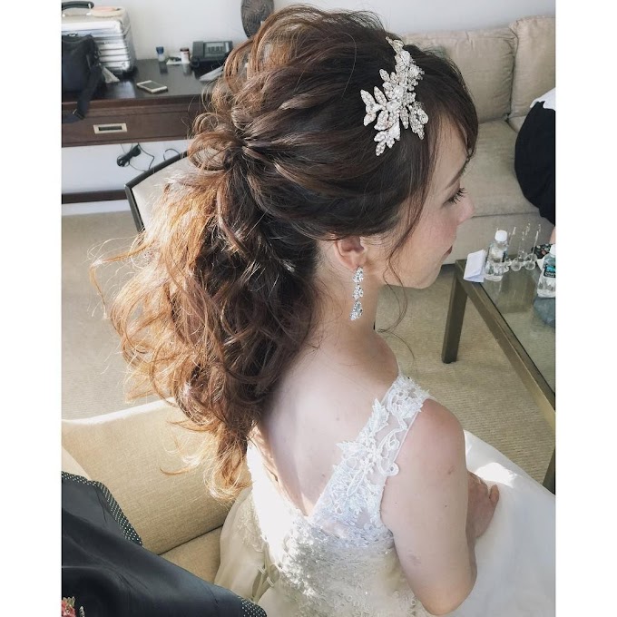 ミディアム 花嫁 髪型 ポニーテール の最高のコレクション 人気のヘアスタイル