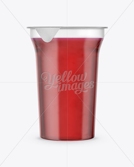 Download Download 175g Clear Plastic Cup with Jelly Mockup - Front ...