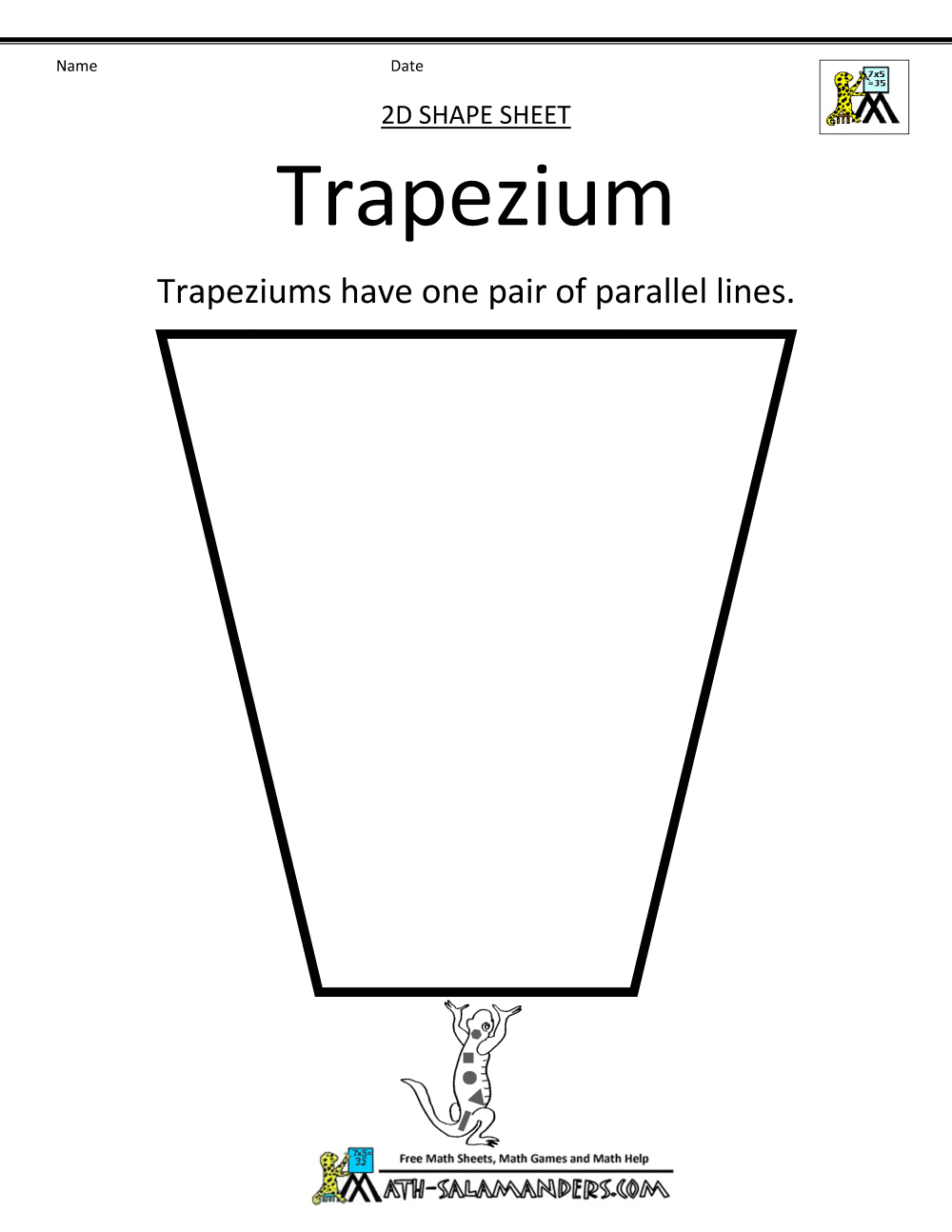 This fun geometry activity challenges your students to identify, color, and count all the trapezoids. Trapezium Coloring Pages Kidsuki