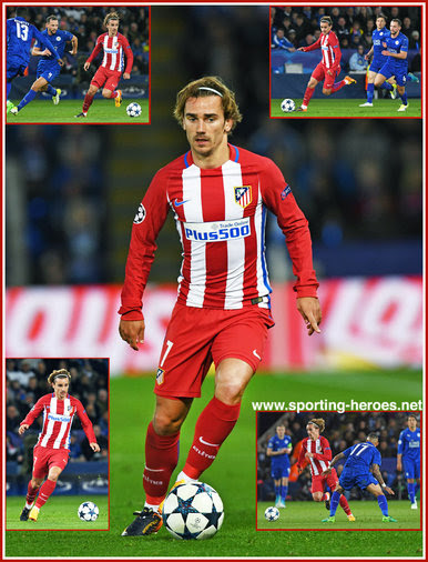 Champion du monde ⭐️⭐️ et parrain de l'association @unriencesttout. Antoine Griezmann 2016 17 Champions League Knock Out Games Atletico Madrid
