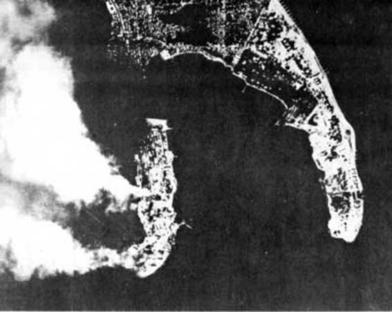 File:Cavite Navy Yard bombed aerial photo 10 Dec 1941.jpg