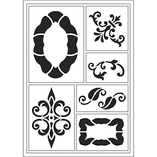 Ver más ideas sobre manualidades, decoración de unas, marcos decorativos. Plantillas Y Patrones Viva Decoracion Flexible Pegajoso Stencil Marcos Decorados Desplazamiento 6 Disenos Artesania Y Manualidades Crismih Ro