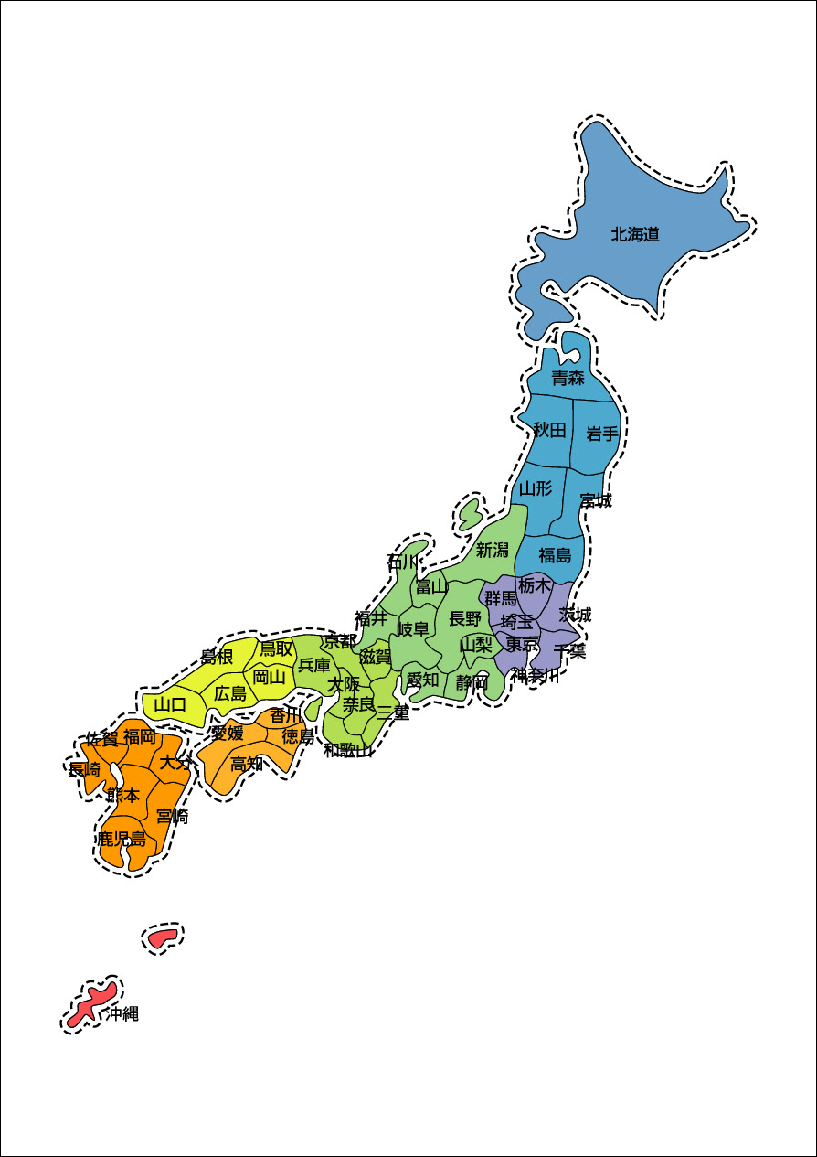 わかりやすい 日本地図 画像 日本地図 わかりやすい 画像
