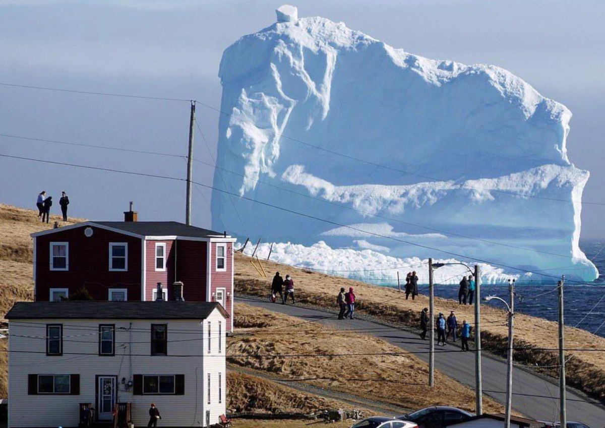 Photo of giant iceberg that appeared in Canada.