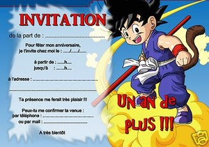 Carte Joyeux Anniversaire Dragon Ball Z Sirena