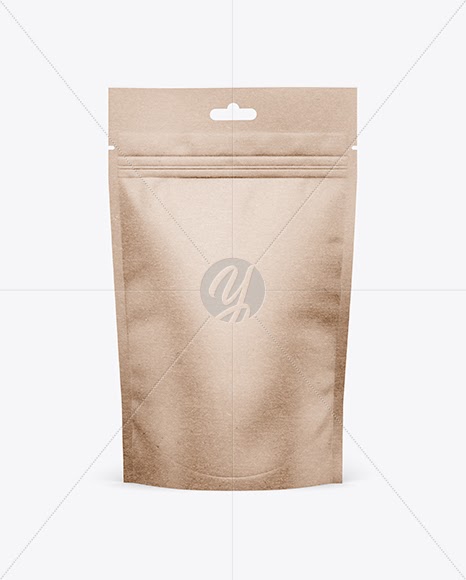 Download Download Kraft Stand-Up Pouch w/ Zipper Mockup - Front ...