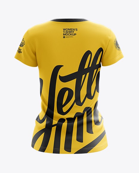 Download Womens V-Neck T-Shirt Back View Jersey Mockup PSD File 80 ...