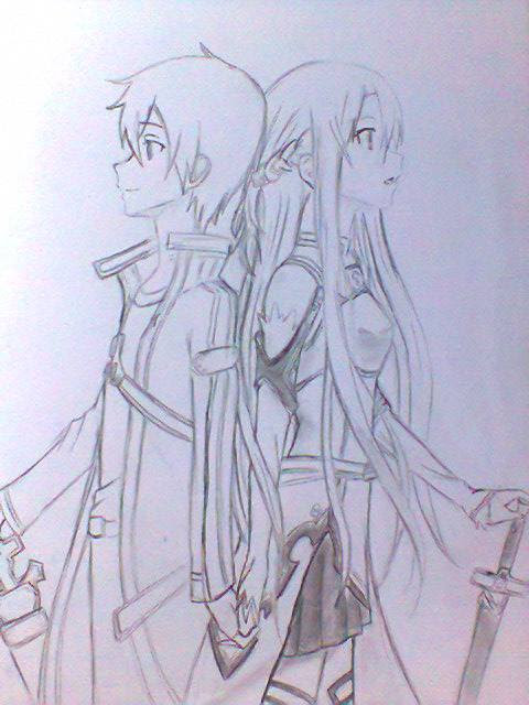 Pencil Sketch Boy And Girl Best Friends Drawing Anime