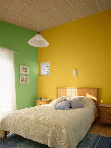 Cat  Dinding Kamar  2 Warna Kuning  Galeri Kata