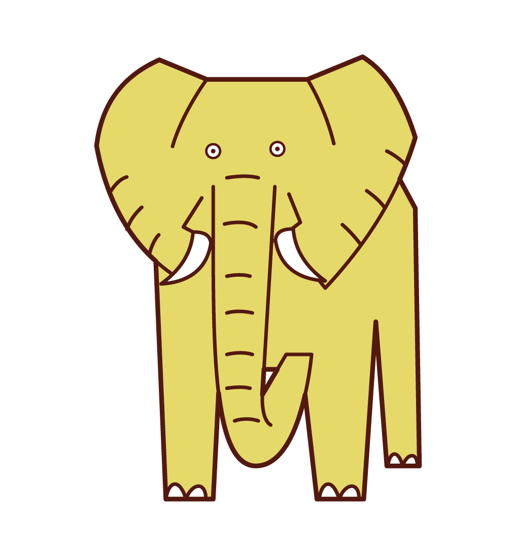 ゾウのイラスト 象のイラスト 簡単 Muryologic