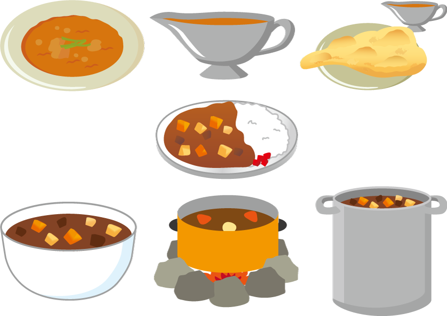 美しい花の画像 最高カレー イラスト