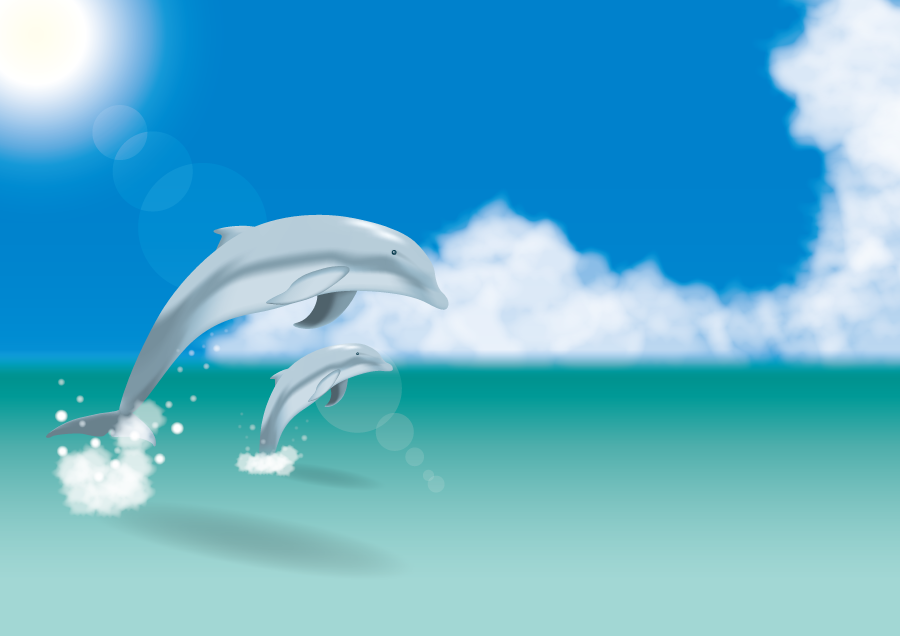 動物画像のすべて 最新のhdリアル ジャンプ イルカ イラスト