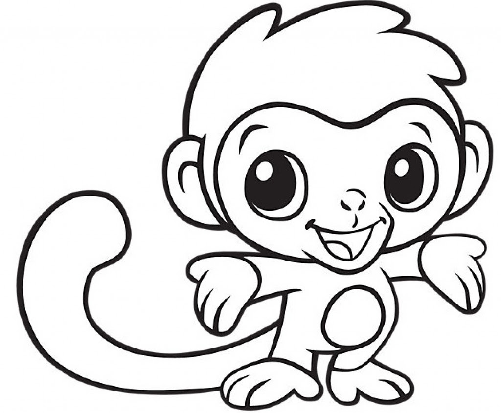 Cartoon Baby Monkey Drawing Drawing Art Ideas