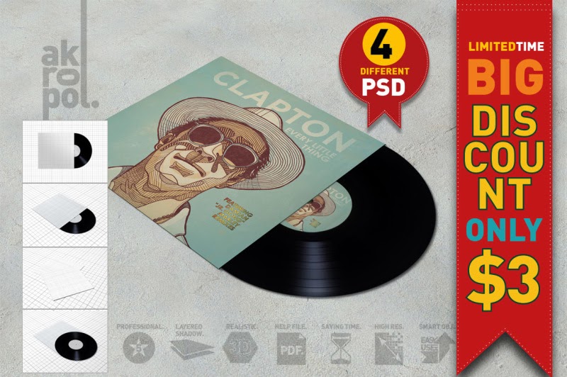 Download Download Vinyl Record Mock-Up PSD Mockup