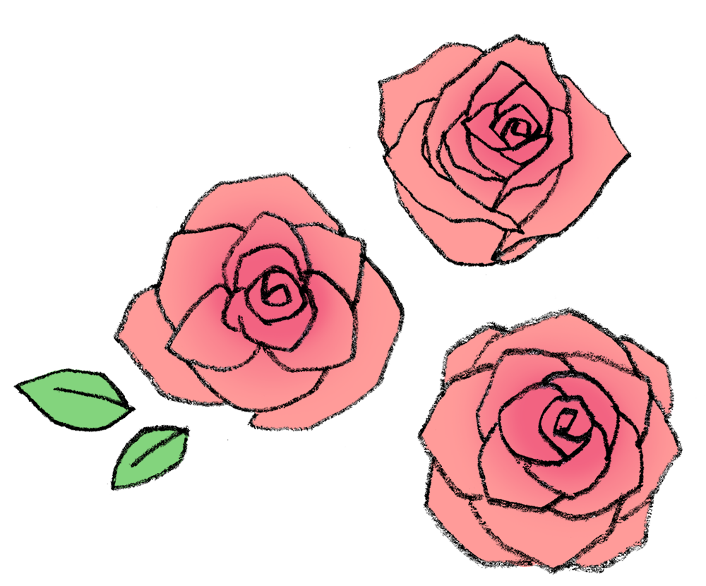 最高のイラスト画像 トップ100かっこいい 薔薇 イラスト 簡単