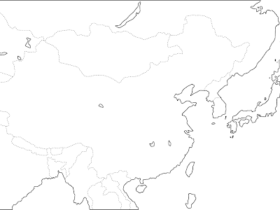 [最も共有された！ √] 白地図 東 アジア 164728