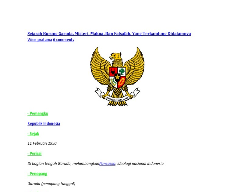 Mewarnai Burung Garuda  Pancasila  GAMBAR  MEWARNAI HD