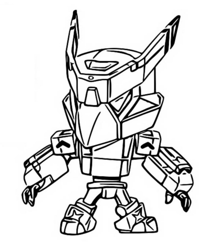 Coloring Page Brawl Stars Skins Mecha Crow 3