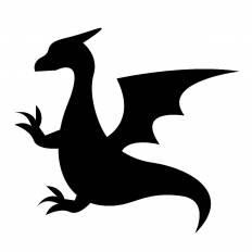 ベスト50 シルエット ドラゴン イラスト フリー ただのディズニー画像