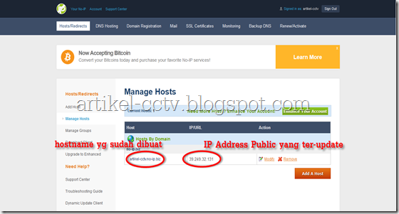 laman hostname yang sudah dibuat