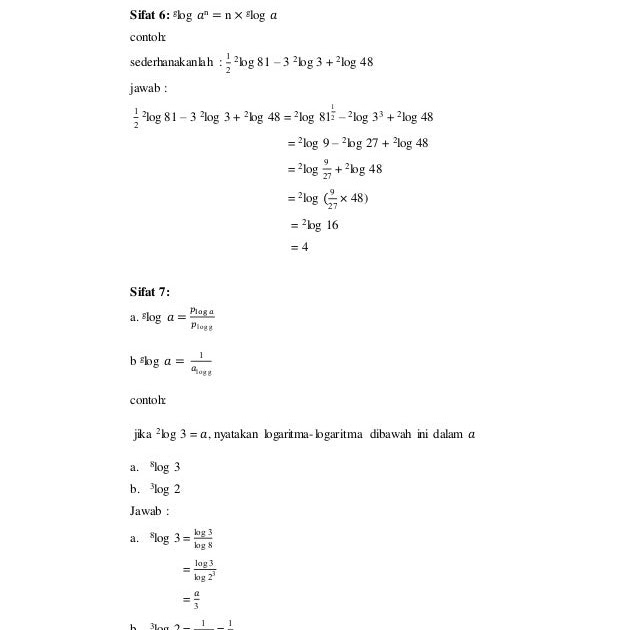 Contoh Soal Logaritma Kelas 10 Dan Pembahasannya Kurikulum