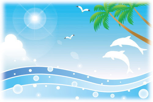 50 素晴らしいかわいい 海 背景 イラスト 美しい花の画像