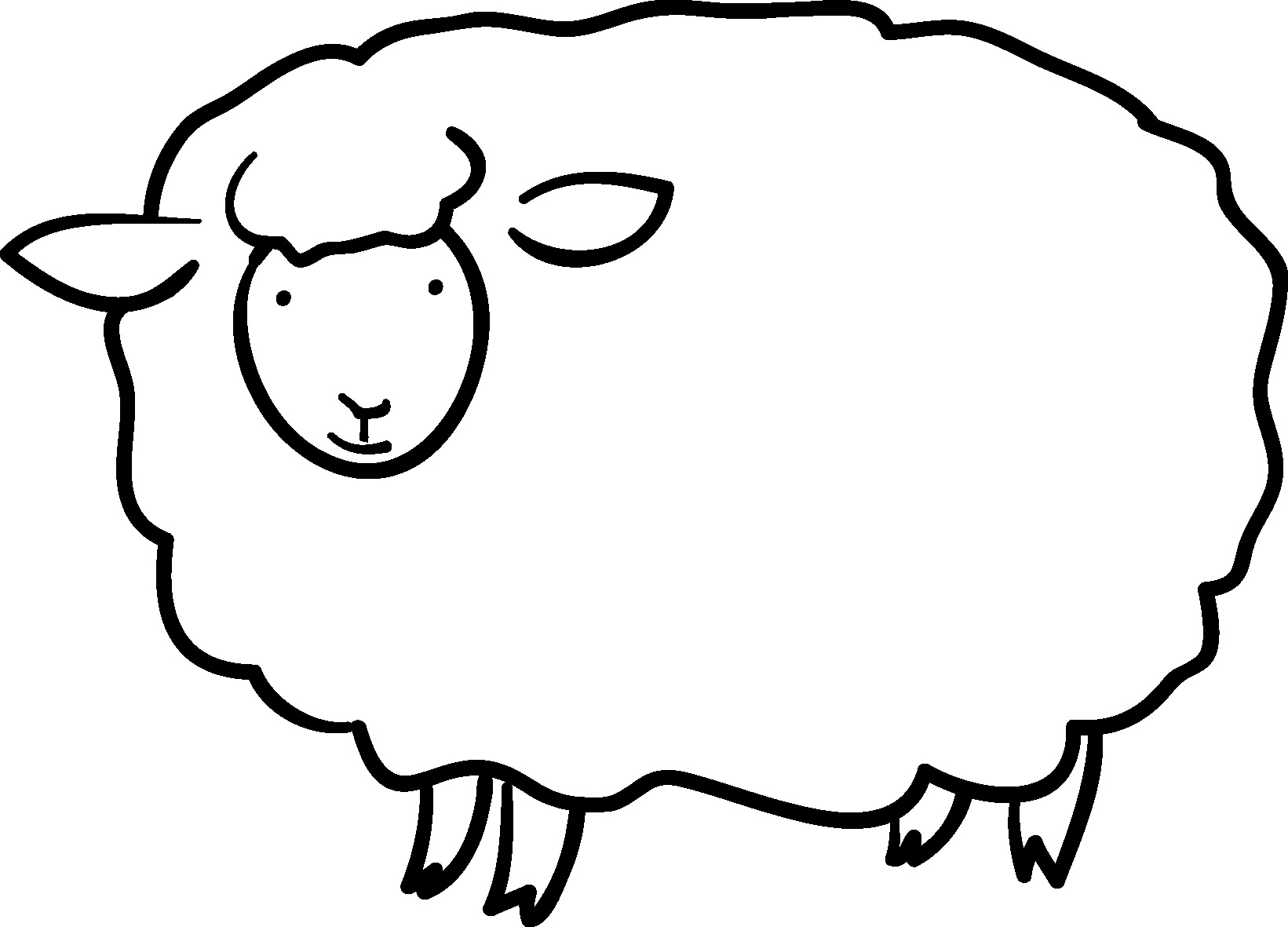 綺麗な羊 イラスト フリー 白黒 最高の動物画像