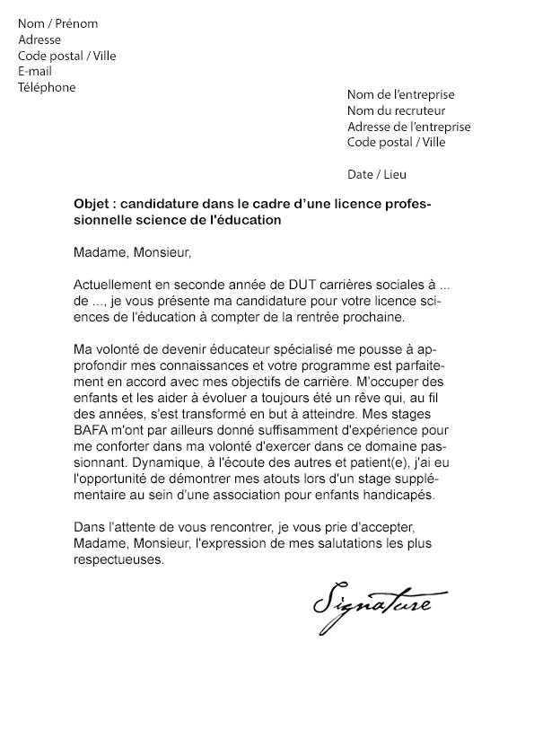 Lettre De Motivation Charge D'affaire Industrie - Soalan c