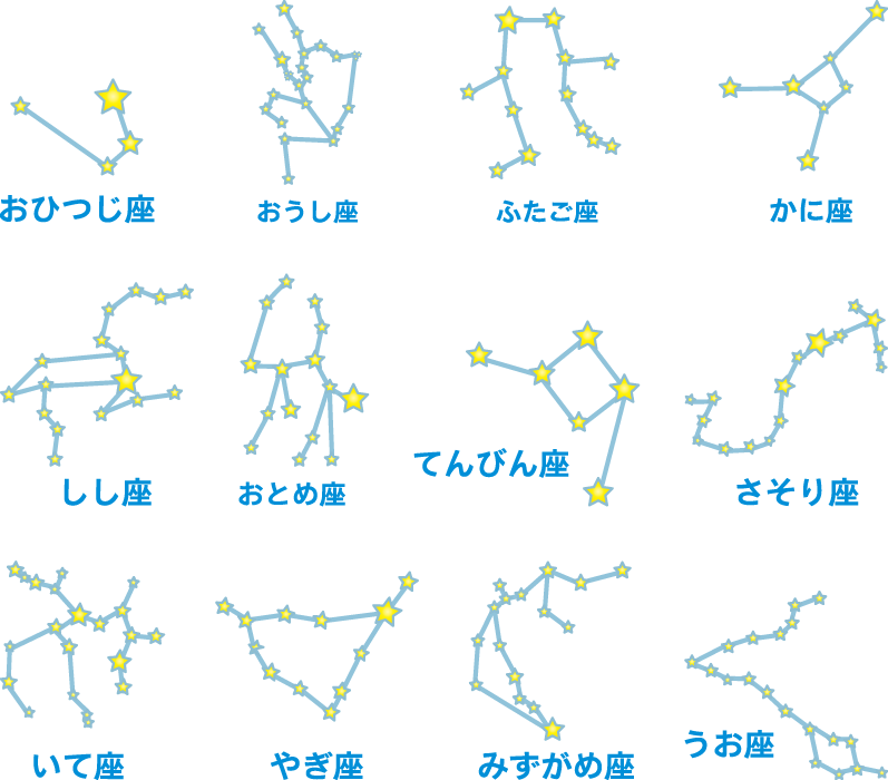 50 星座 イラスト フリー 動物ゾーン