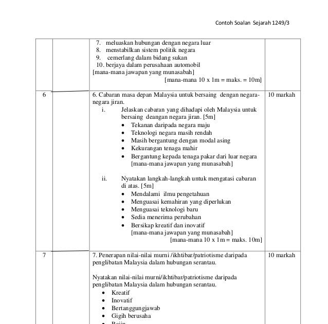 Contoh Soalan Dan Jawapan Hubungan Etnik Bab 4 - Contoh O