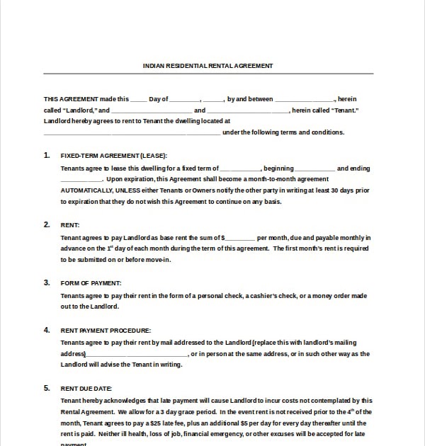 one page lease agreement template for download hq printable documents