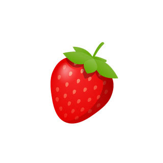 かわいい動物画像 綺麗ないちご 画像 可愛い イラスト