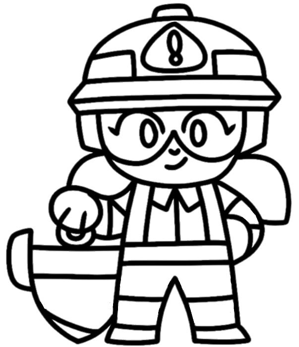 Jacky has a great day! Coloring Page Brawl Stars May 2020 Update Constructor Jacky 7