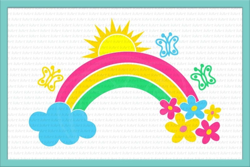 Download Free Rainbow Svg Rainbow And Cloud Svg Rainbow And Flowers Svg Sun Svg Flowers Svg Butterflies Svg Iron On Printable Rainbow Clipart Dxf Crafter File