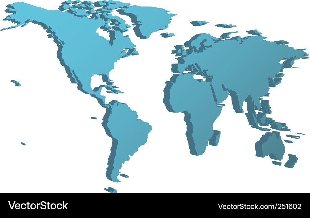 World Map 3d View