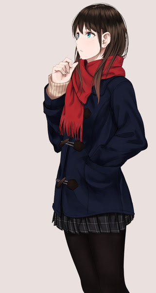 ダッフルコート 女の子 イラスト ダッフルコート 女の子 イラスト