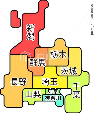 関東 地図 フリー Japan Image