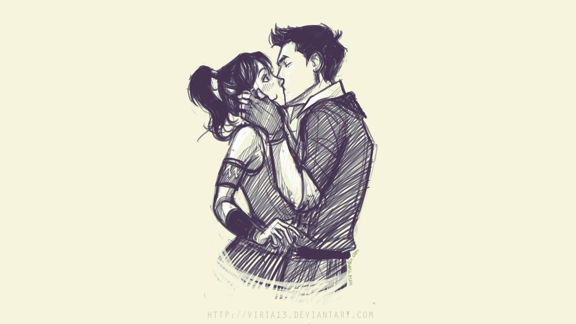 Download Wallpaper Emo Love Kiss Kartun | Download ...
