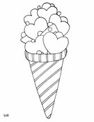 Ice cream cone coloring page. Ice Cream Coloring Pages Free Printable Pictures