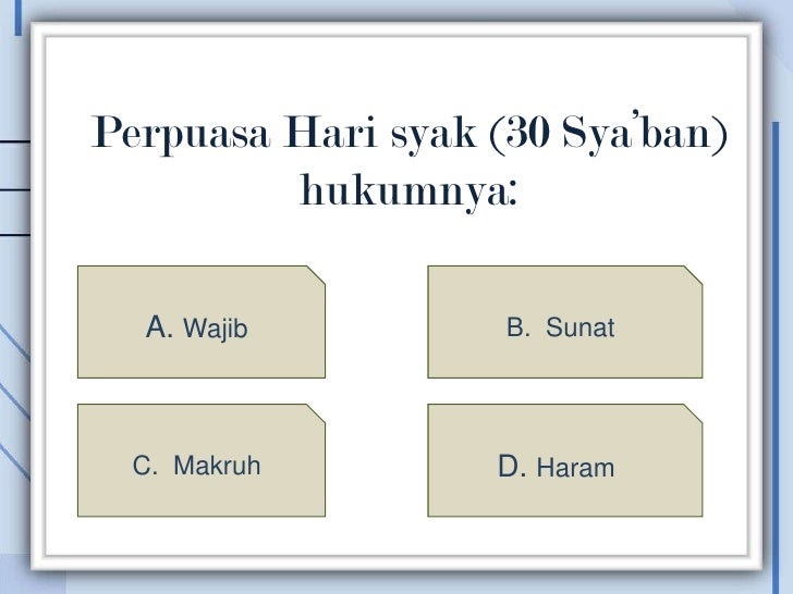 Soalan Objektif Fardhu Ain - Terengganu x