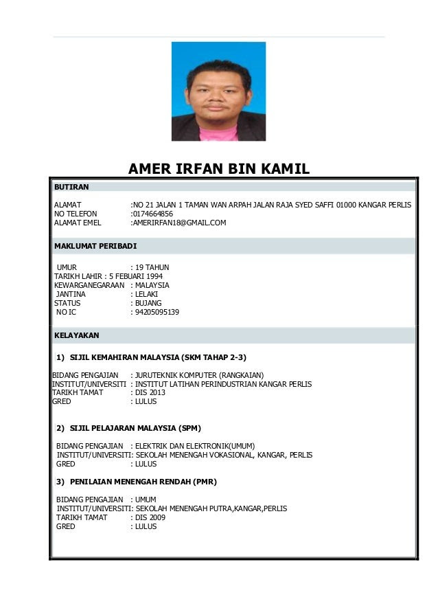 Contoh Resume In Bahasa Melayu - Temblor En