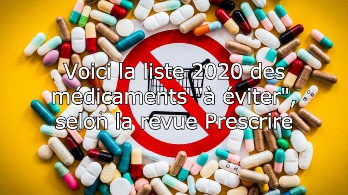 Médicaments "à éviter"