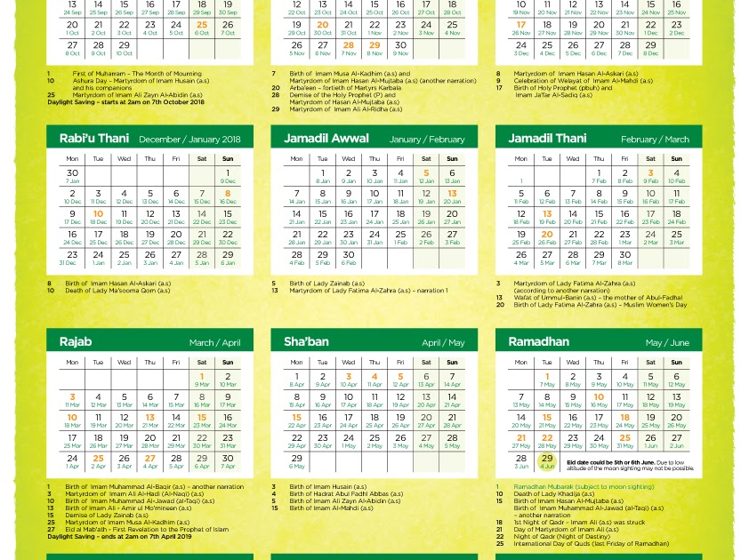 kalender islam 2018 jakim