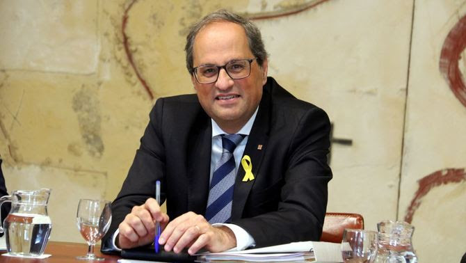 Quim Torra, aquest dimarts, durant la reunió del govern (ACN)