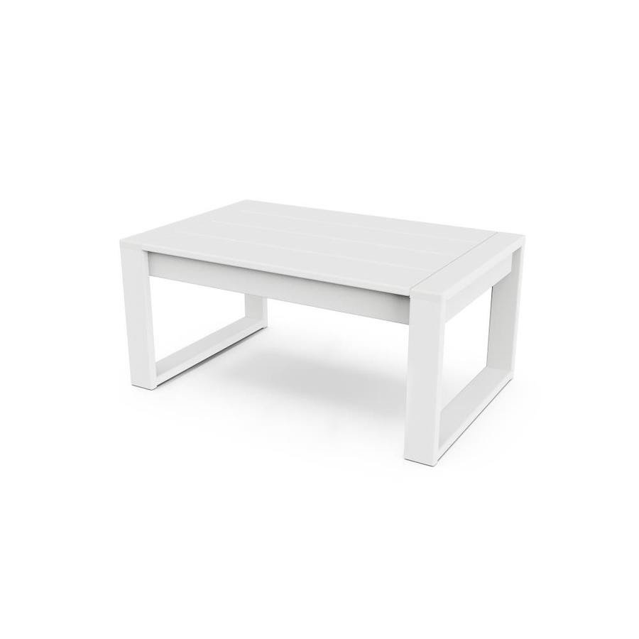 Get free shipping on qualified rectangle outdoor coffee tables or buy online pick up in store today in the outdoors department. Polywood Edge Square Outdoor Coffee Table 34 87 In W X 22 36 In L In The Patio Tables Department At Lowes Com