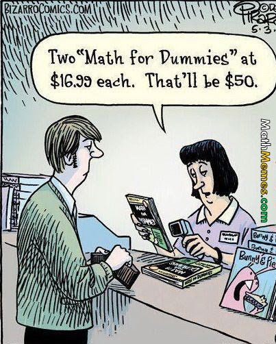 cartoon showing bad math