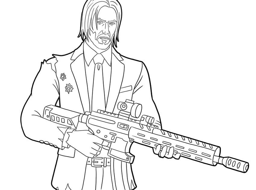 Download Best Of John Wick Coloring Page - Halo Coloring